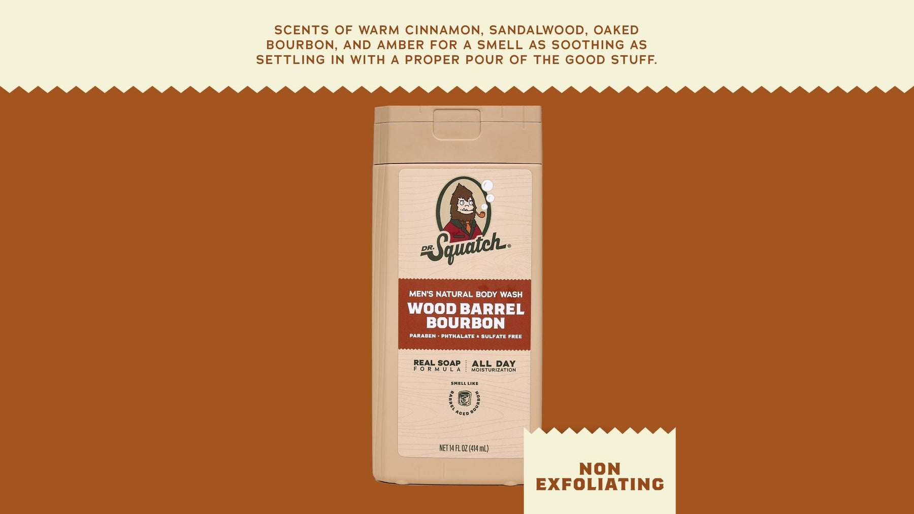 14 oz Wood Barrel Bourbon Body Wash