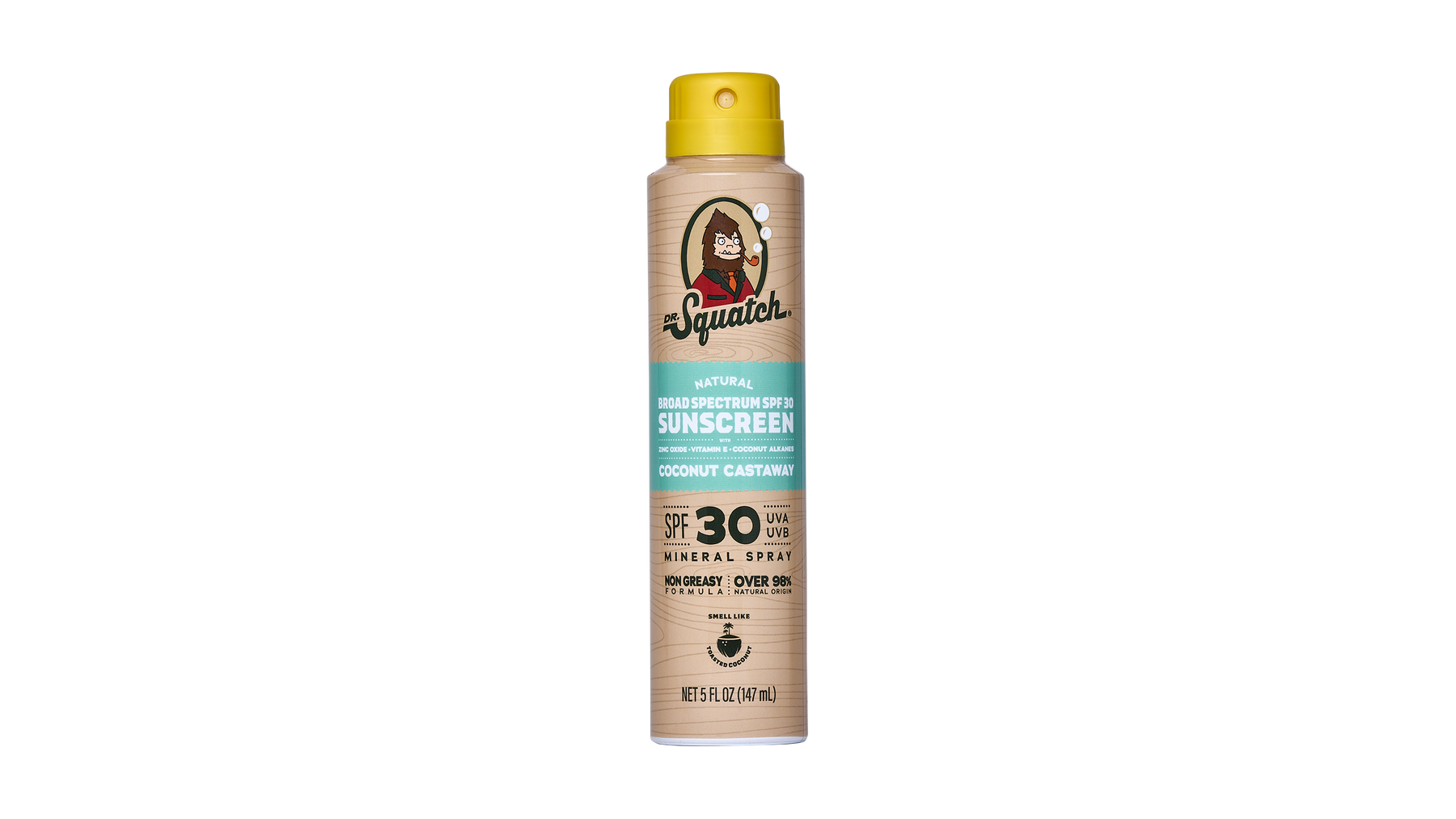 Dr. Squatch Spray Sunscreen | SPF 30 UVA/UVB Protection | Non-Greasy Mineral Sunscreen for Men