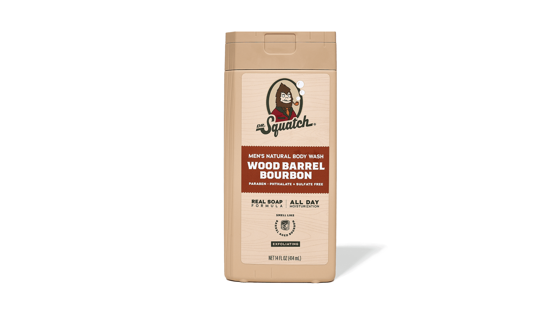 14 oz Wood Barrel Bourbon Exfoliating Body Wash