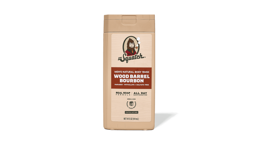 14 oz Wood Barrel Bourbon Exfoliating Body Wash